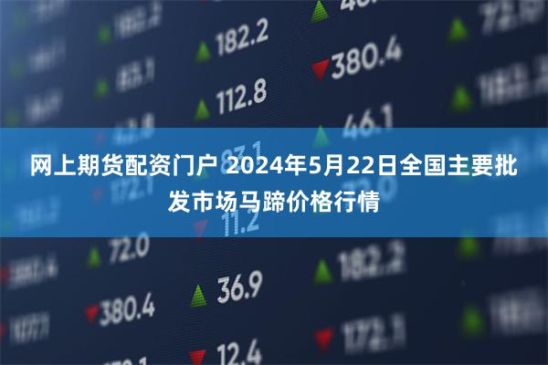 网上期货配资门户 2024年5月22日全国主要批发市场马蹄价格行情