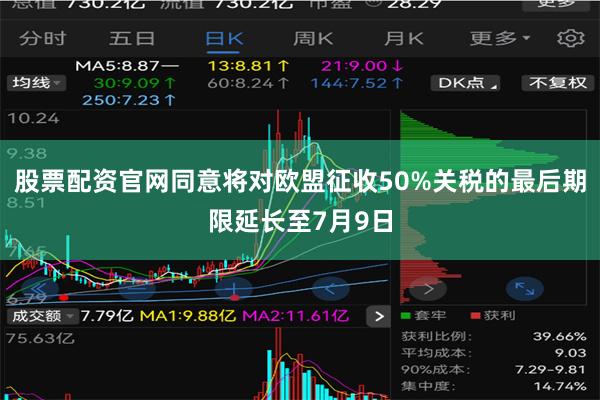 股票配资官网同意将对欧盟征收50%关税的最后期限延长至7月9日