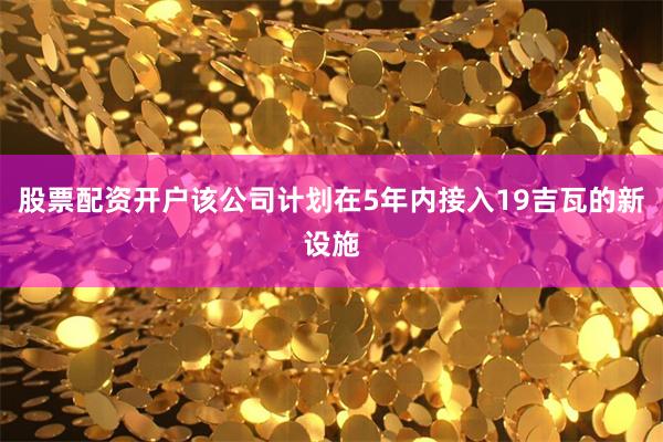股票配资开户该公司计划在5年内接入19吉瓦的新设施